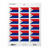 vlag van Sint Maarten Etiket (Full Sheet)