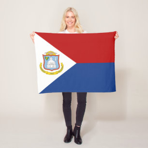 Vlag van Sint-Maarten Fleece Deken