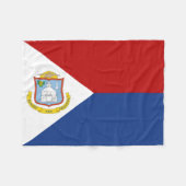 Vlag van Sint-Maarten Fleece Deken (Voorkant (Horizontaal))