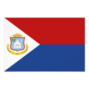 Vlag van Sint-Maarten Foto Afdruk