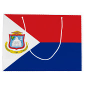 Vlag van Sint Maarten Groot Cadeauzakje (Achterkant)