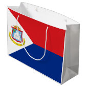 Vlag van Sint Maarten Groot Cadeauzakje (Achterkant Gekanteld)