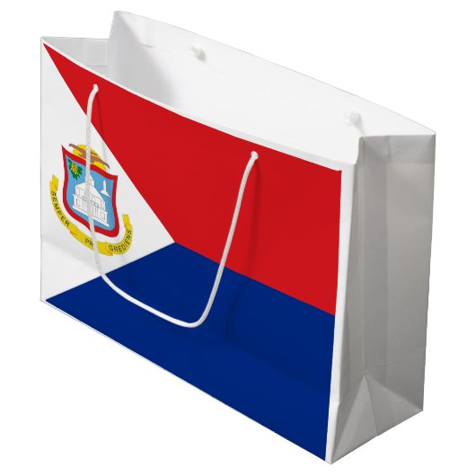 Vlag van Sint Maarten Groot Cadeauzakje (Voorkant Gekanteld)