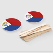 Vlag van Sint Maarten Handwaaier (Niet-gemonteerd)
