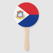 vlag van Sint Maarten Handwaaier (Achterkant)