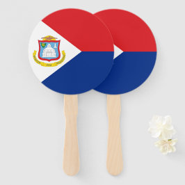 vlag van Sint Maarten Handwaaier