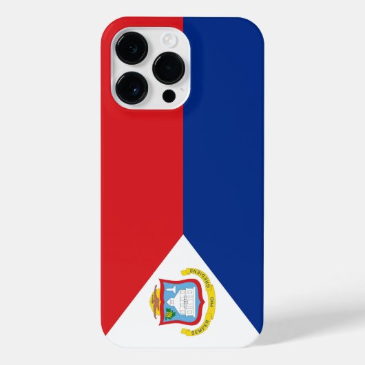 vlag van Sint Maarten iPhone Hoesje (Achterkant)