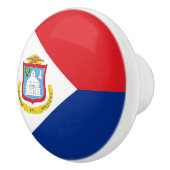 vlag van Sint Maarten Keramische Knop (Rechts)