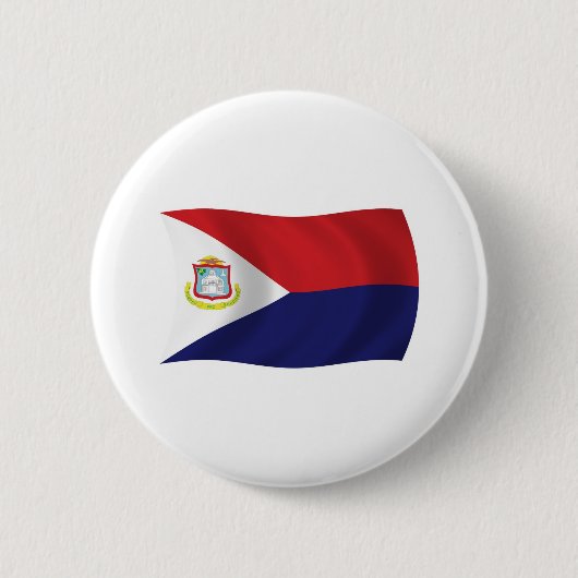 Vlag van Sint-Maarten Knop Ronde Button 5,7 Cm (Voorkant)