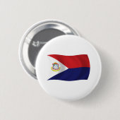 Vlag van Sint-Maarten Knop Ronde Button 5,7 Cm (Voorkant /achterkant)