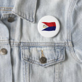 Vlag van Sint-Maarten Knop Ronde Button 5,7 Cm (In situ)