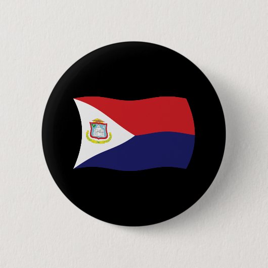 Vlag van Sint-Maarten Knop Ronde Button 5,7 Cm (Voorkant)