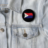 Vlag van Sint-Maarten Knop Ronde Button 5,7 Cm (In situ)
