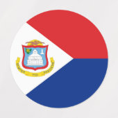 vlag van Sint Maarten Labels (Design 1)