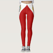 Vlag van Sint-Maarten Leggings (Voorkant)