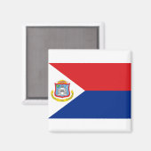 vlag van Sint Maarten Magneet (Voorkant / Achterkant)