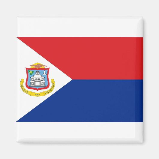vlag van Sint Maarten Magneet (Voorkant)