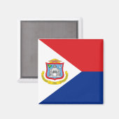 Vlag van Sint Maarten Magneet (Voorkant / Achterkant)