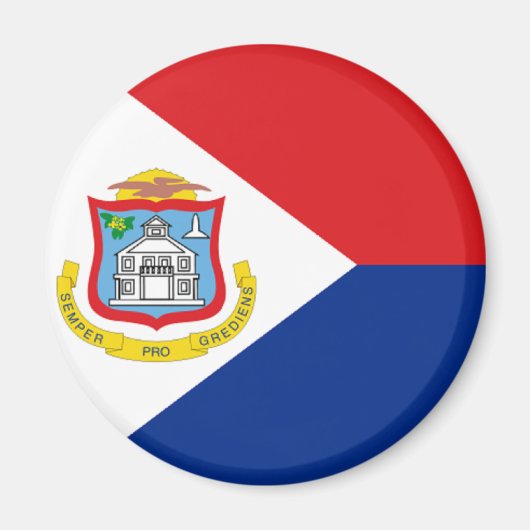 Vlag van Sint Maarten Magneet (Voorkant)
