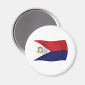 Vlag van Sint-Maarten magneet (Voorkant / Achterkant)