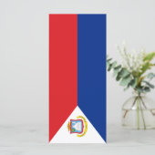 vlag van Sint Maarten Menu (Staand voorkant)