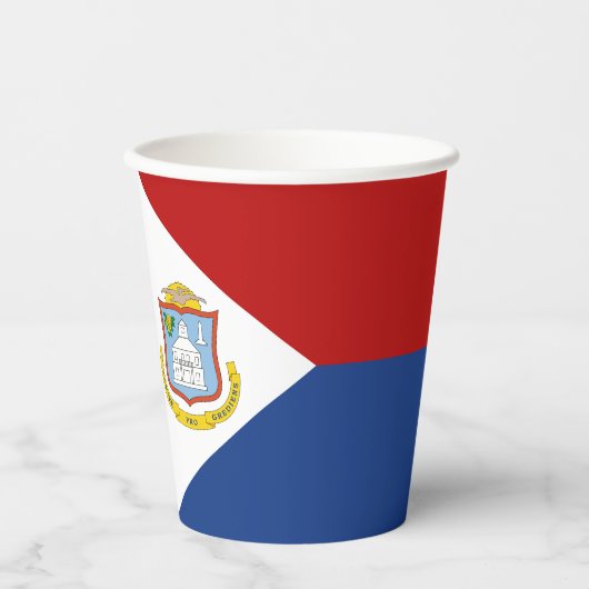 Vlag van Sint Maarten Papieren Bekers (Voorkant)