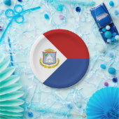 Vlag van Sint Maarten Papieren Bordje (Feest)