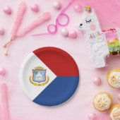 Vlag van Sint Maarten Papieren Bordje (Feest)