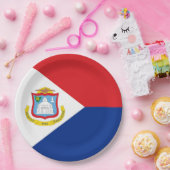 vlag van Sint Maarten Papieren Bordje (Feest)
