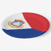 vlag van Sint Maarten Papieren Bordje (Gekanteld)