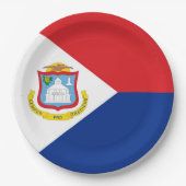 vlag van Sint Maarten Papieren Bordje (Voorkant)