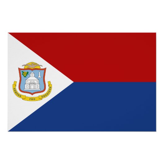 Vlag van Sint Maarten Perfect Poster (Voorkant)