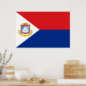 vlag van Sint Maarten Poster (Keuken)