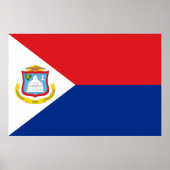 vlag van Sint Maarten Poster (Voorkant)