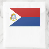 Vlag van Sint Maarten Rechthoekige Sticker (Tas)