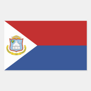 Vlag van Sint Maarten Rechthoekige Sticker