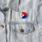Vlag van Sint Maarten Ronde Button 3,2 Cm (In situ)