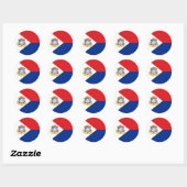Vlag van Sint Maarten Ronde Sticker (Vel)