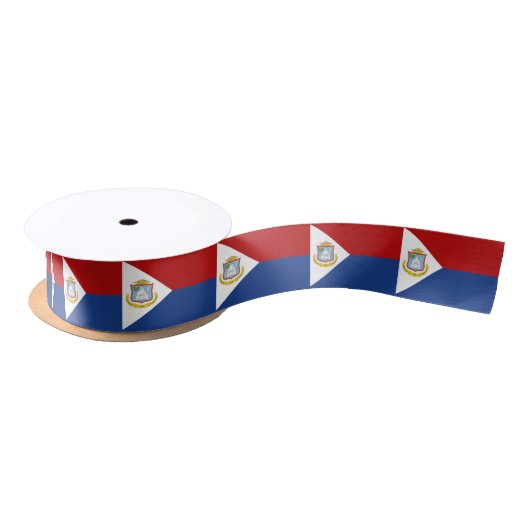 Vlag van Sint-Maarten Satijnen Lint (Spoel)