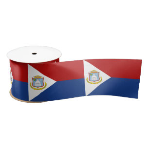 Vlag van Sint Maarten Satijnen Lint