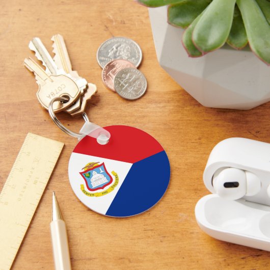 vlag van Sint Maarten Sleutelhanger (Bureau)
