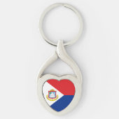 vlag van Sint Maarten Sleutelhanger (Voorkant)