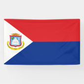 Vlag van Sint Maarten Spandoek (Horizontaal)