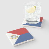 Vlag van Sint Maarten Stenen Onderzetter (Zijkant)