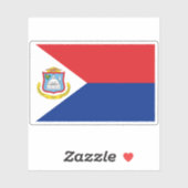 Vlag van Sint Maarten Sticker (Vel)
