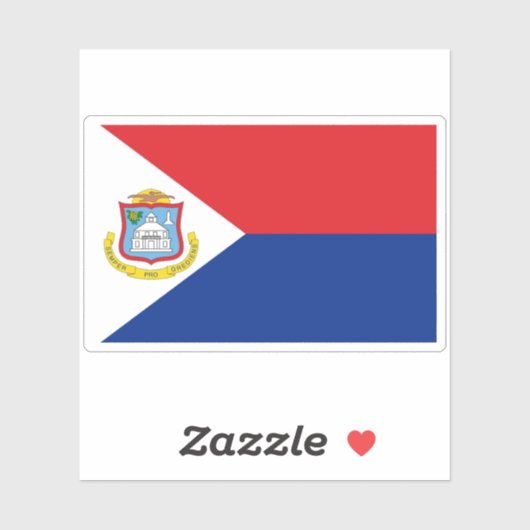Vlag van Sint Maarten Sticker (Vel)