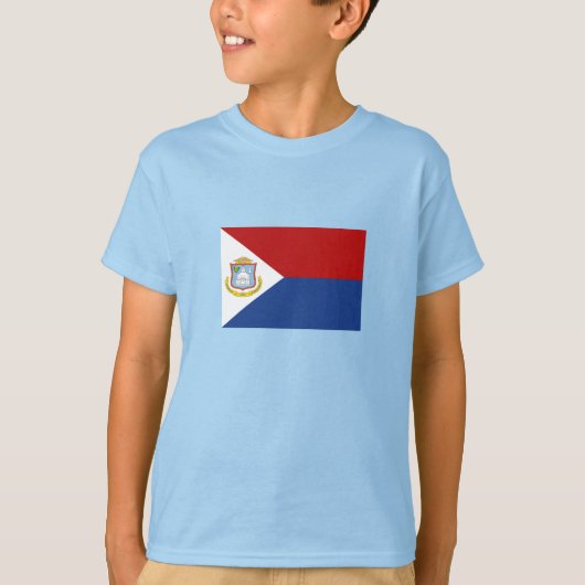 Vlag van Sint-Maarten T-shirt (Voorkant)