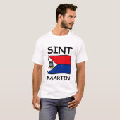 Vlag van Sint Maarten T-shirt (Voorkant volledig)