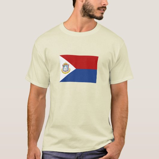 Vlag van Sint-Maarten T-shirt (Voorkant)
