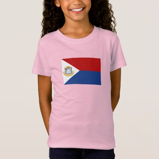 Vlag van Sint-Maarten T-shirt (Voorkant)